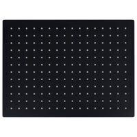 Testa Doccia a Pioggia Acciaio Inox 40x30 cm Rettangolare Nera