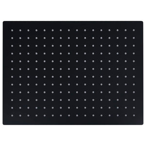 Testa Doccia a Pioggia Acciaio Inox 40x30 cm Rettangolare Nera 147701