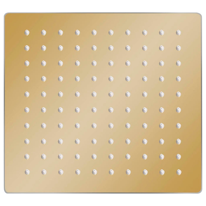 Testa Doccia a Pioggia in Acciaio Inox 20x20cm Quadrata Oro
