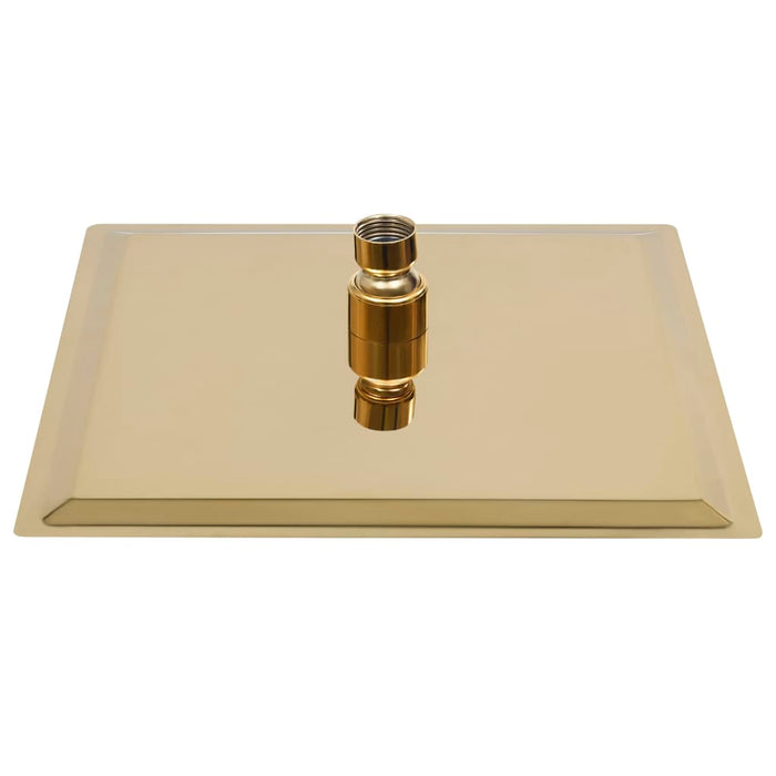 Soffione doccia a pioggia Acciaio inox 20x20 cm Quadrato Oro 02_0002090