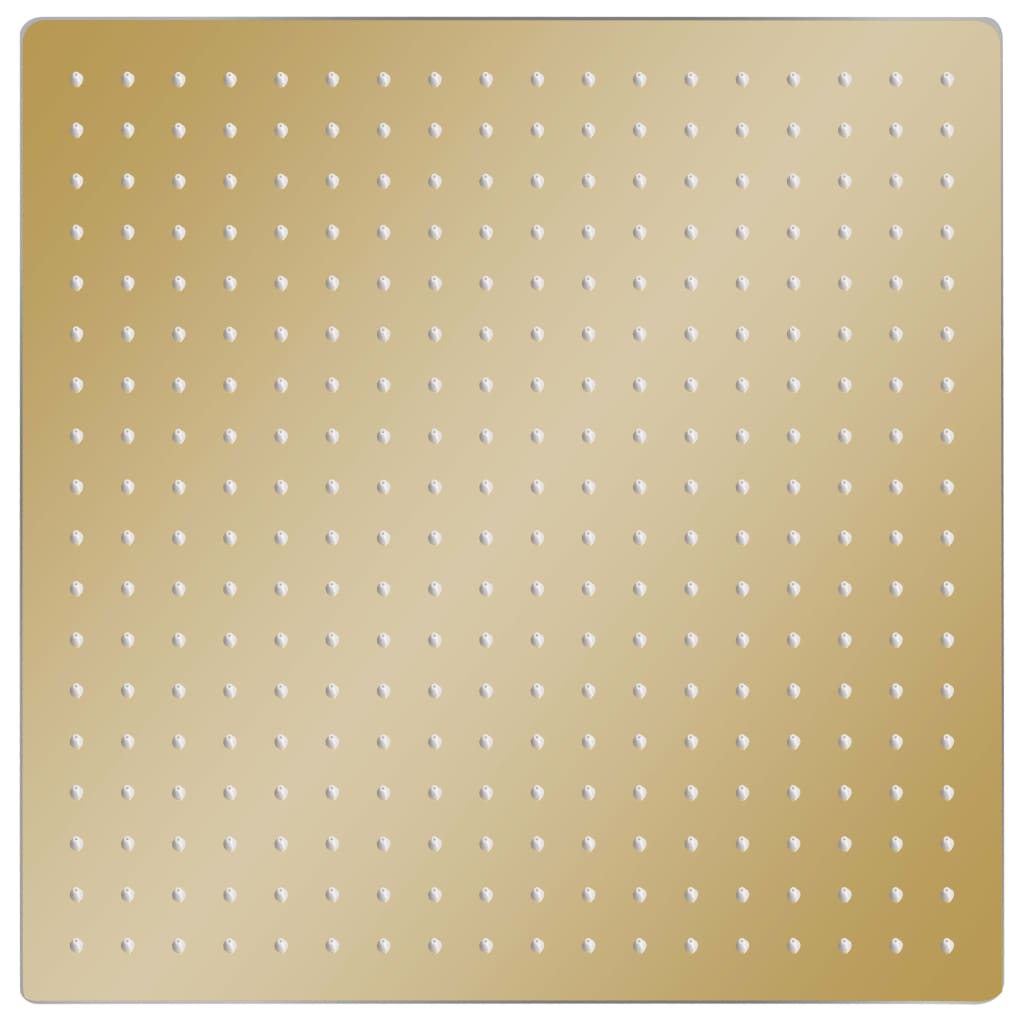 Testa Doccia a Pioggia in Acciaio Inox 50x50 cm Quadrata Oro