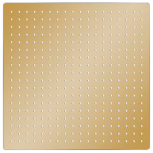 Testa Doccia a Pioggia in Acciaio Inox 50x50 cm Quadrata Oro