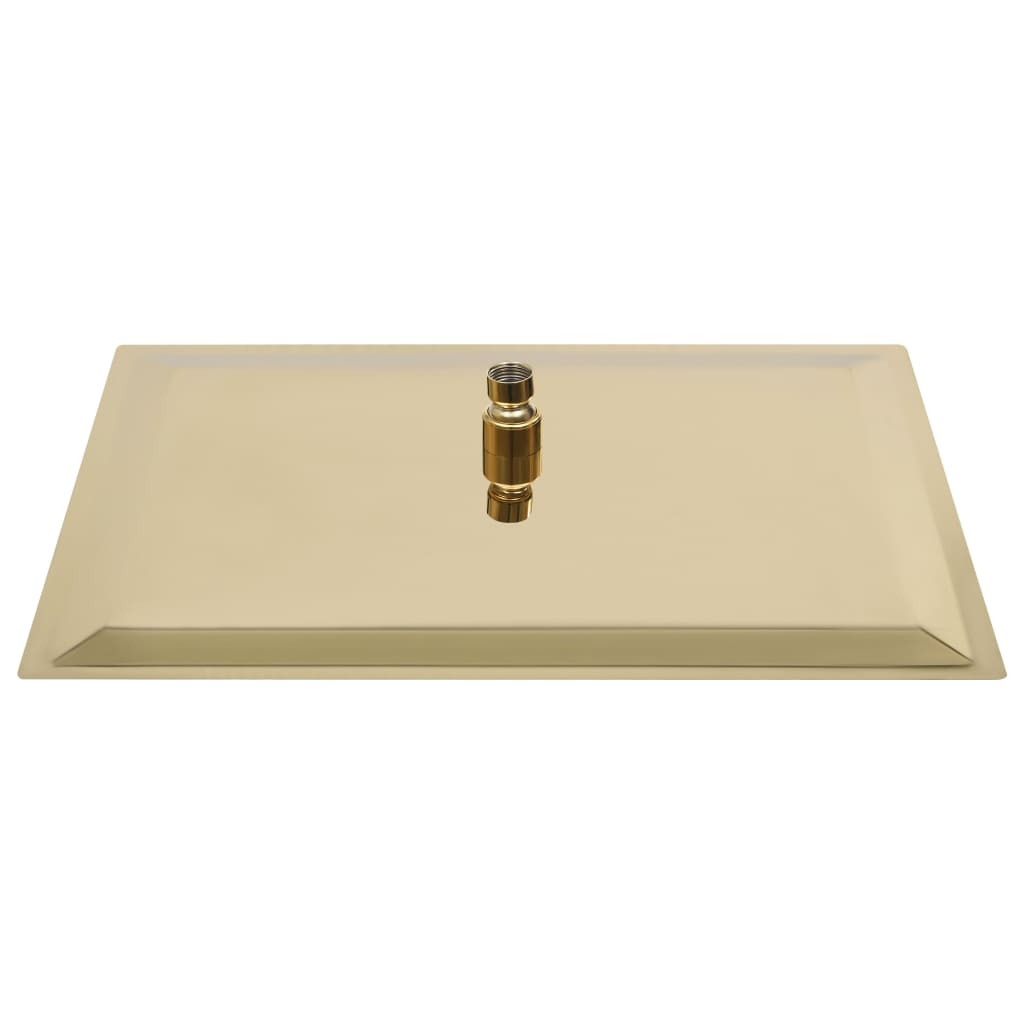 Testa Doccia a Pioggia in Acciaio Inox 50x50 cm Quadrata Oro