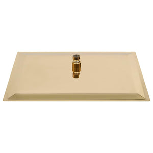 Testa Doccia a Pioggia in Acciaio Inox 50x50 cm Quadrata Oro