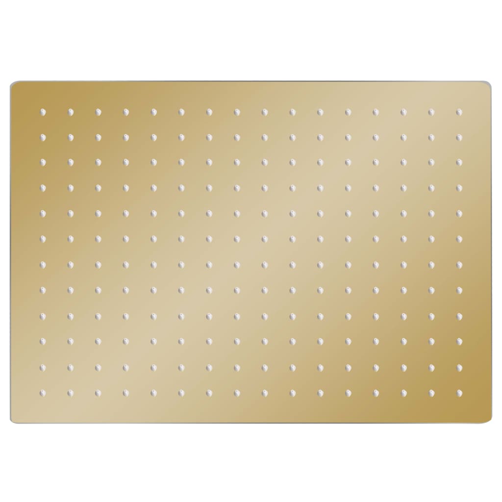 Soffione doccia a pioggia in acciaio inox 40x30 cm Rettangolare Oro 02_0002096