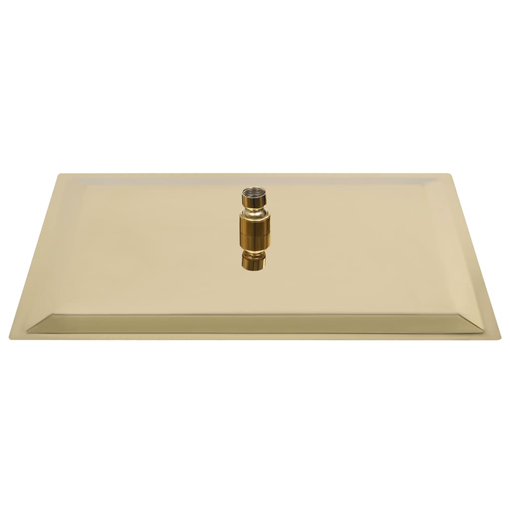Soffione doccia a pioggia in acciaio inox 40x30 cm Rettangolare Oro 02_0002096