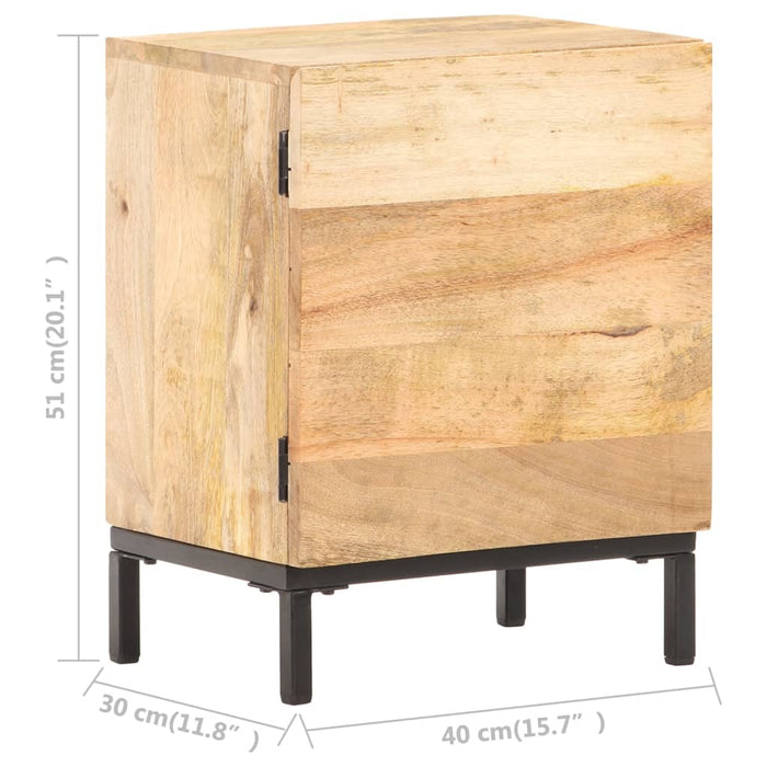 Comodino 40x30x51 cm in Legno Massello di Mango cod mxl 30046