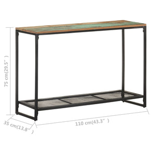 Tavolo Consolle 110x35x75 cm in Legno Massello di Recupero 320248