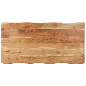 Tavolo da Pranzo con Spigoli Vivi 160x80x75 cm Acacia Massello 320254