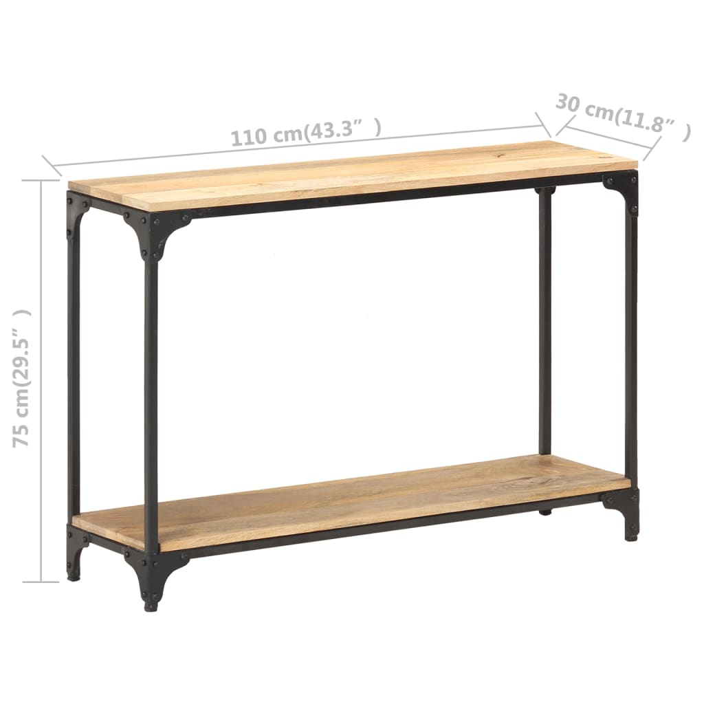 Tavolo Consolle 110x30x75 cm in Legno Massello di Mango cod mxl 13748