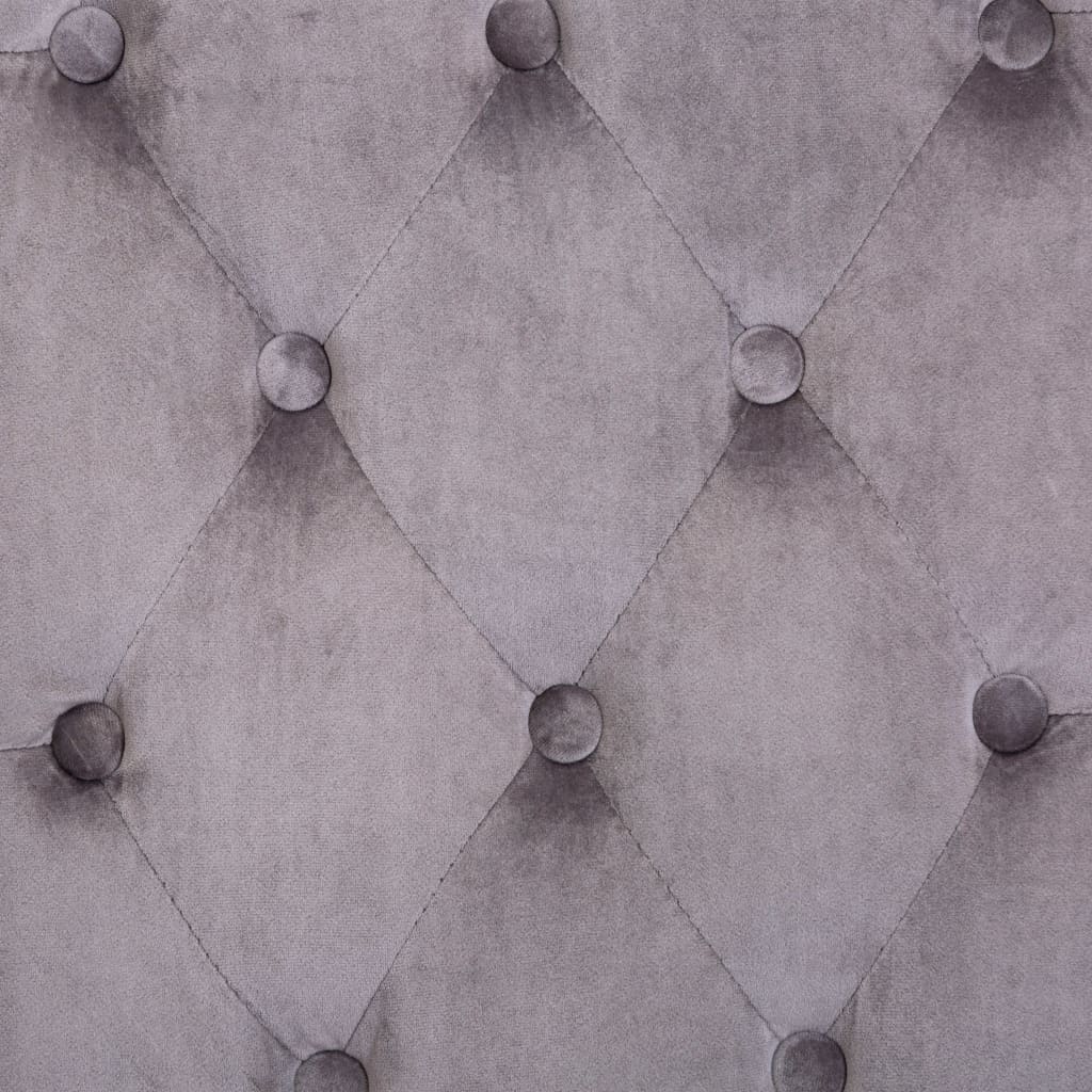 Sedie da Pranzo 2 pz Grigie in Velluto 3055850