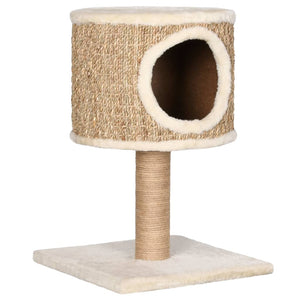 Tiragraffi per gatti Mobili per arrampicata su torre Raschietto per gatti Piattaforma da arrampicata con appartamento e tiragraffi 52 cm Seagrass Beige 02_0022434