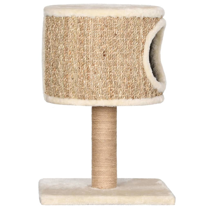 Tiragraffi per gatti Mobili per arrampicata su torre Raschietto per gatti Piattaforma da arrampicata con appartamento e tiragraffi 52 cm Seagrass Beige 02_0022434