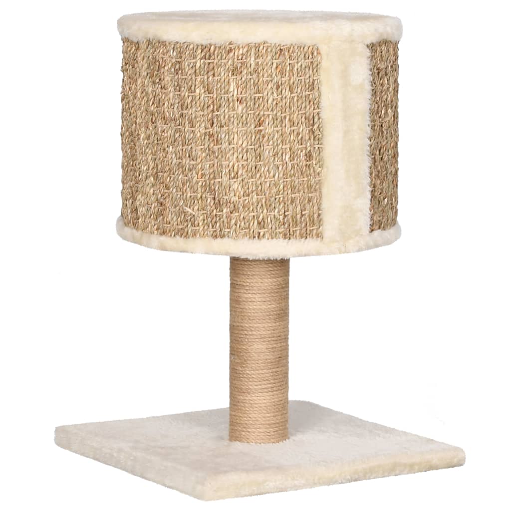 Tiragraffi per gatti Mobili per arrampicata su torre Raschietto per gatti Piattaforma da arrampicata con appartamento e tiragraffi 52 cm Seagrass Beige 02_0022434