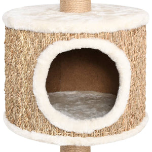 Tiragraffi per gatti Mobili per arrampicata su torre Raschietto per gatti Piattaforma da arrampicata con tiragraffi 123 cm Seagrass Beige 02_0022445