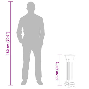 Piedistallo per Piante Quadrato Classico Legno 17x17x66 cm MDF 323968