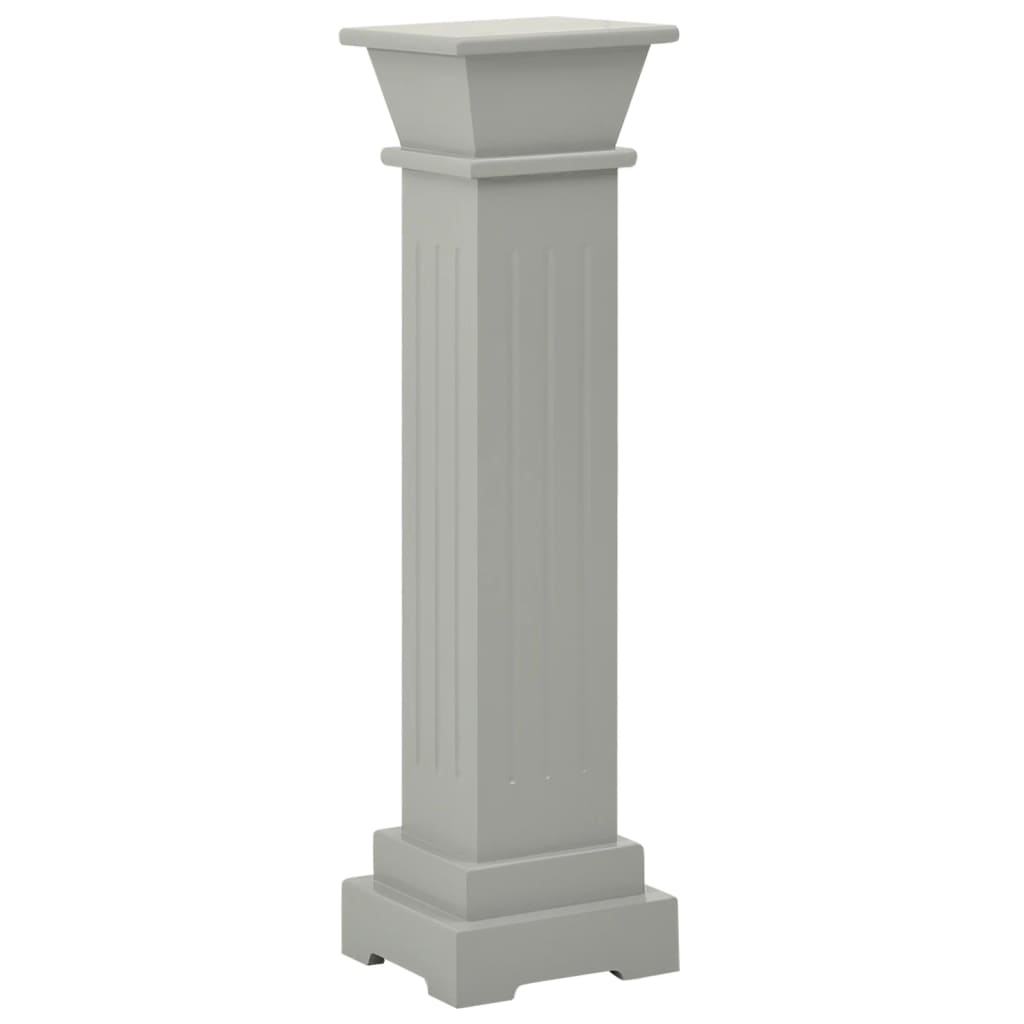 Supporto per piante a colonna quadrata classica 17 x 17 x 66 cm MDF grigio 02_0045032
