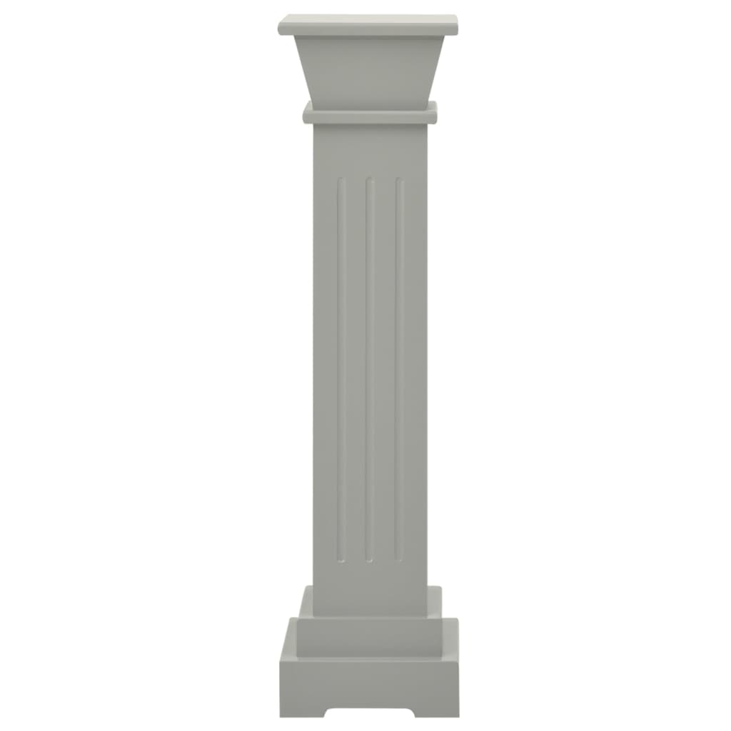 Supporto per piante a colonna quadrata classica 17 x 17 x 66 cm MDF grigio 02_0045032