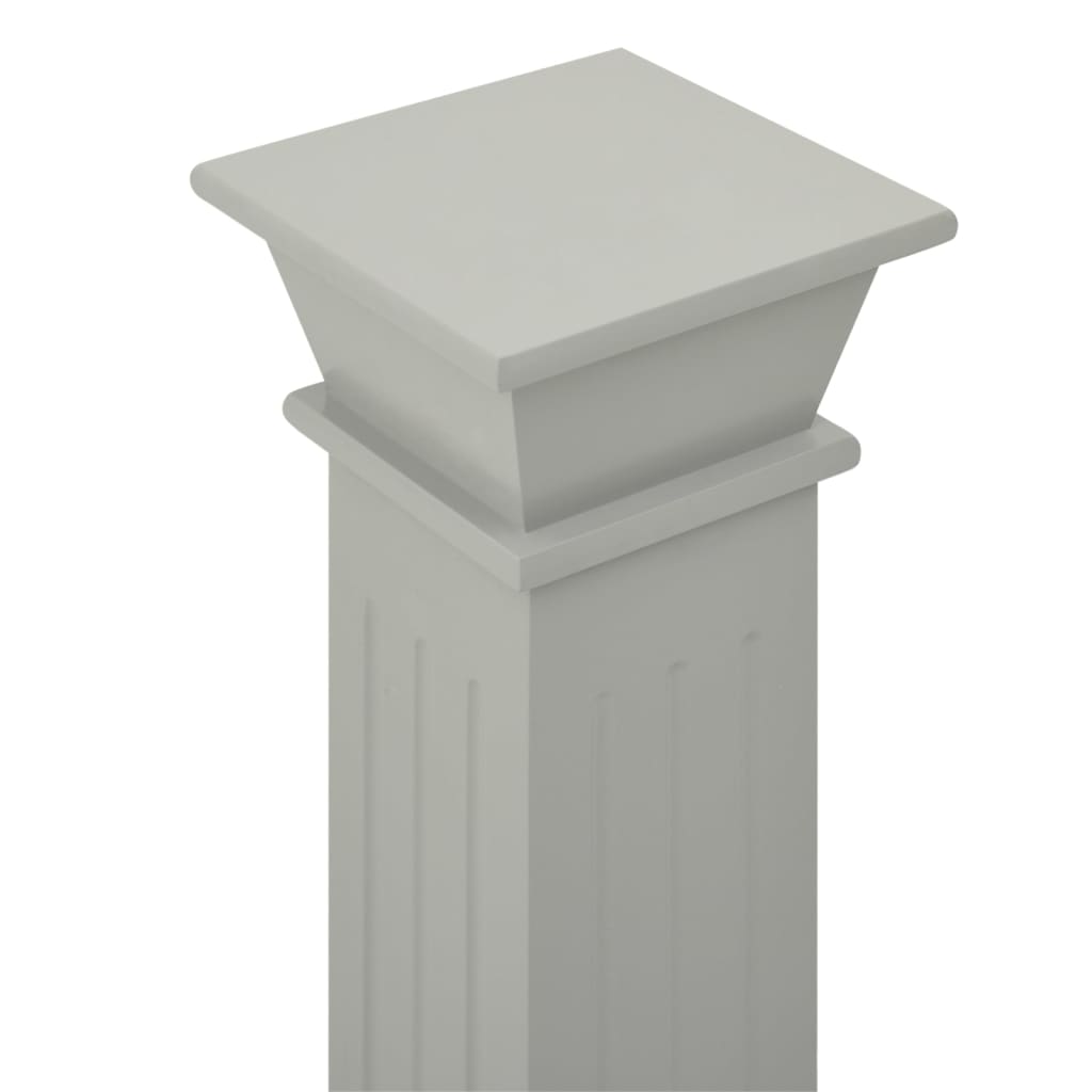 Supporto per piante a colonna quadrata classica 17 x 17 x 66 cm MDF grigio 02_0045032