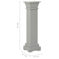 Supporto per piante a colonna quadrata classica 17 x 17 x 66 cm MDF grigio 02_0045032