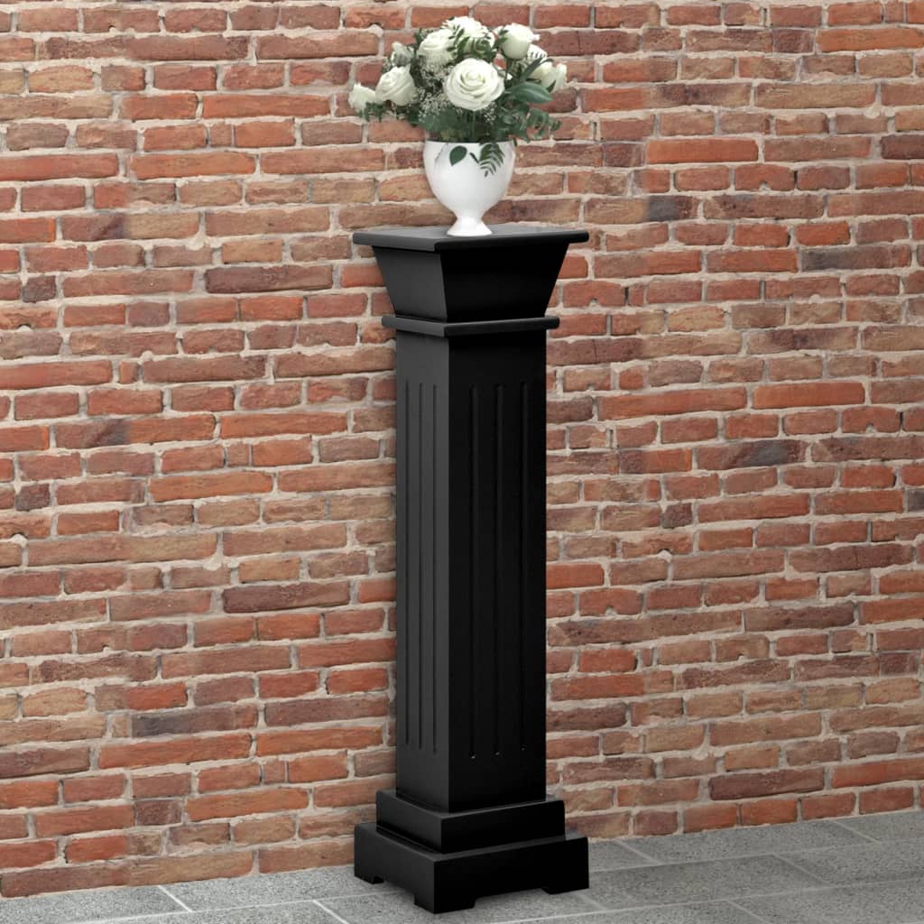 Piedistallo per Piante Quadrato Classico Nero 17x17x66 cm MDF cod mxl 66737