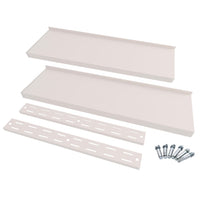 Mensole Galleggianti a 2 Livelli 2 pz in Acciaio Inox 200x30 cm 3055899