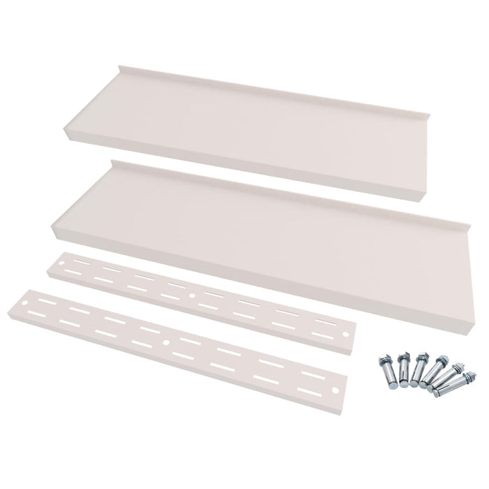 Mensole Galleggianti a 2 Livelli 2 pz in Acciaio Inox 240x30 cm cod mxl 33193