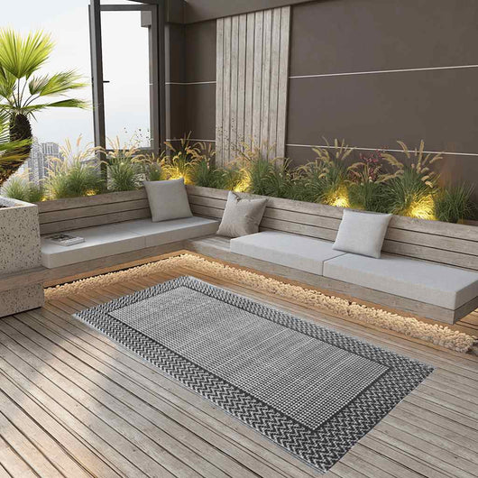 Tappeto da Esterni ARAKIL Grigio 120x180 cm in PP 310413