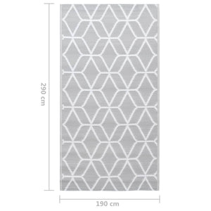 Tappeto da Esterni Grigio 190x290 cm in PP cod mxl 75278
