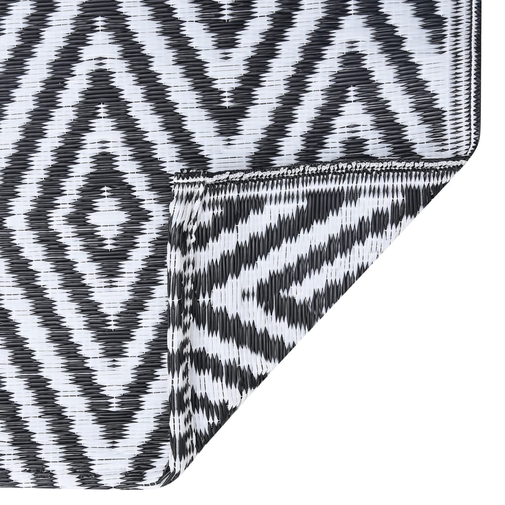 Tappeto da Esterni Bianco e Nero 160x230 cm in PP cod mxl 67824