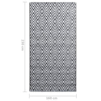 Tappeto da Esterni Bianco e Nero 160x230 cm in PP cod mxl 67824