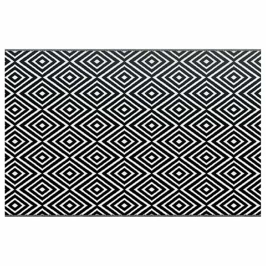 Tappeto da Esterni Bianco e Nero 190x290 cm in PP cod mxl 77939