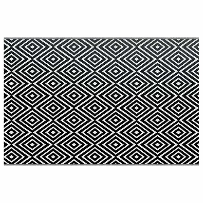 Tappeto da Esterni Bianco e Nero 190x290 cm in PP cod mxl 77939
