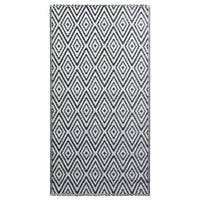 Tappeto da Esterni ARAKIL Bianco e Nero 190x290 cm in PP 310431