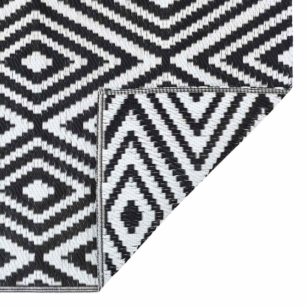 Tappeto da Esterni Bianco e Nero 190x290 cm in PP cod mxl 77939