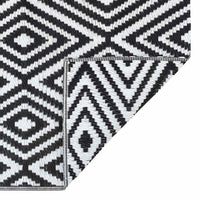 Tappeto da Esterni Bianco e Nero 190x290 cm in PP cod mxl 77939