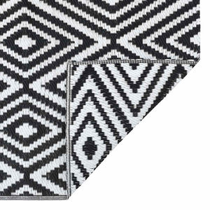 Tappeto da Esterni Bianco e Nero 190x290 cm in PP cod mxl 77939