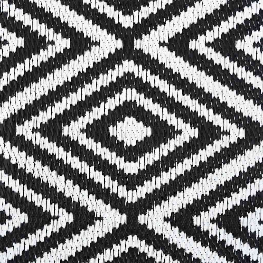 Tappeto da Esterni Bianco e Nero 190x290 cm in PP cod mxl 77939