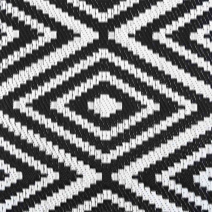 Tappeto da Esterni Bianco e Nero 190x290 cm in PP cod mxl 77939