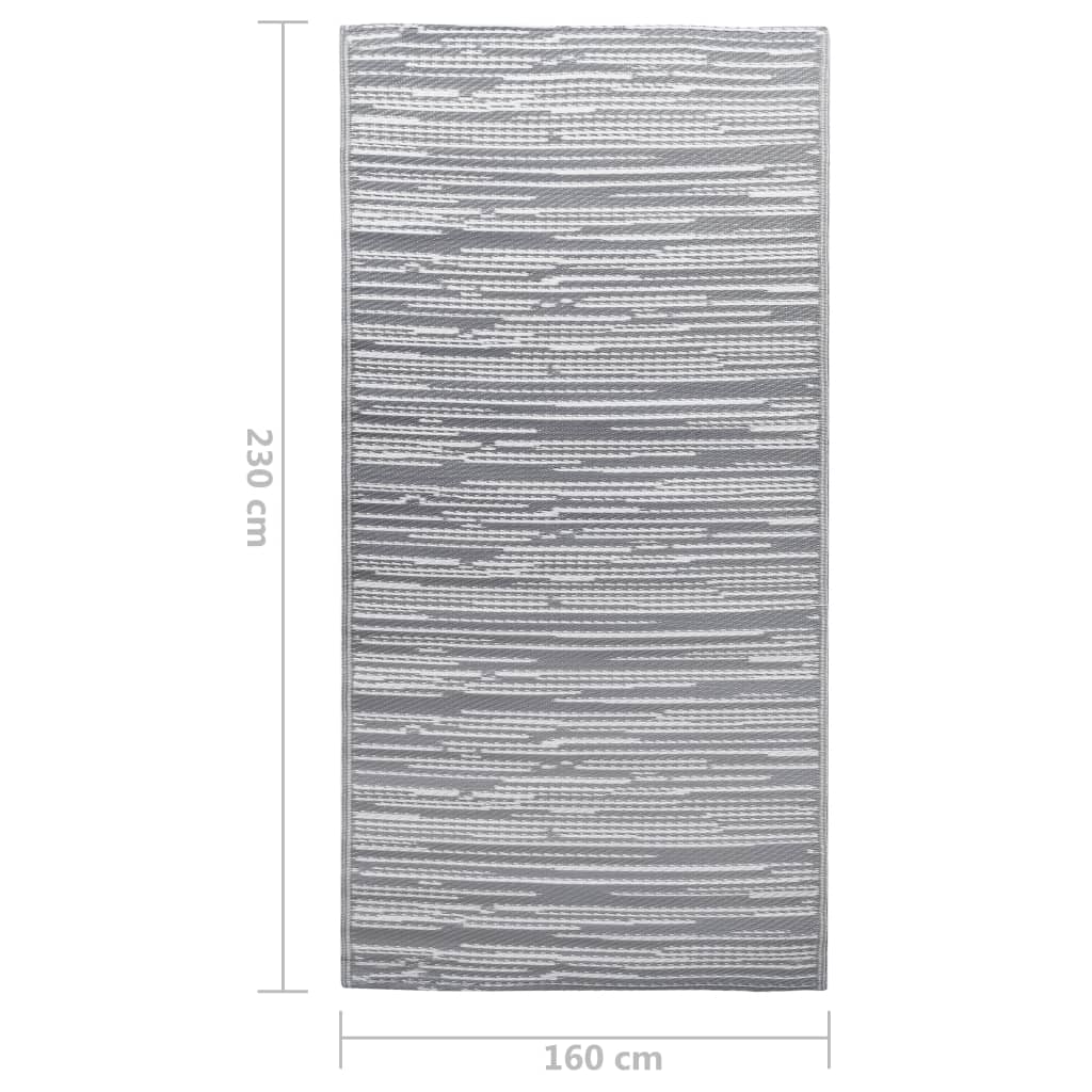 Tappeto da Esterni Grigio 160x230 cm in PP cod mxl 61479