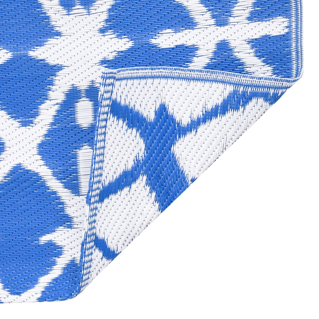 Tappeto da Esterni Blu e Bianco 160x230 cm in PP cod mxl 64881