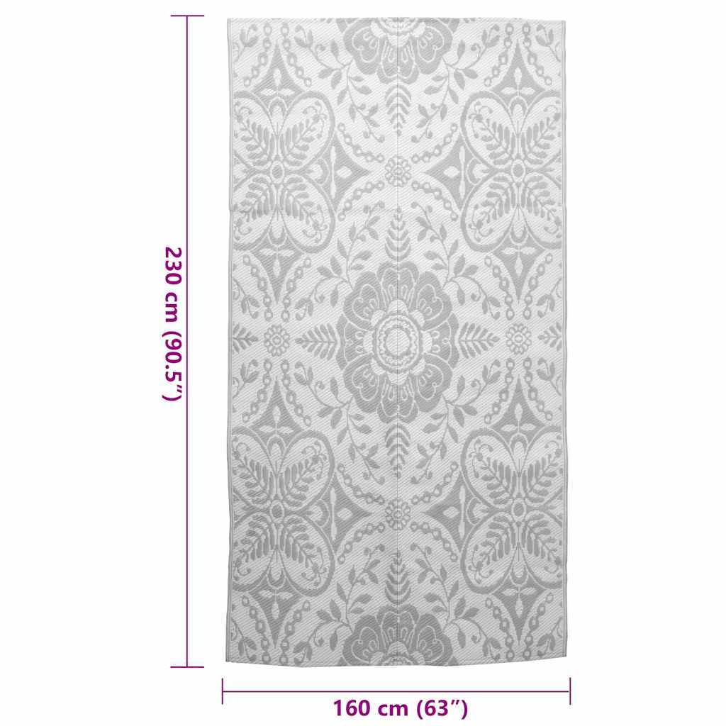 Tappeto da Esterni Grigio Chiaro 160x230 cm in PP cod mxl 71958