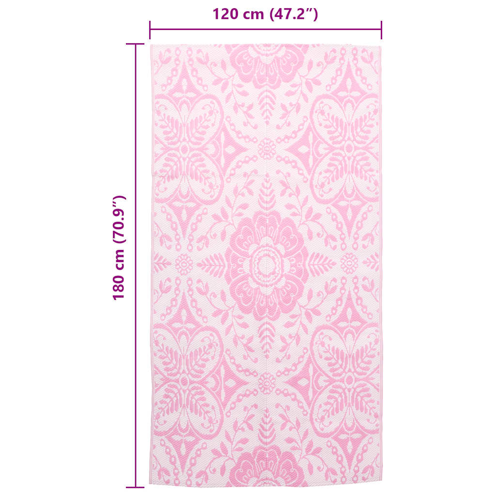 Tappeto da Esterni Rosa 120x180 cm in PP cod mxl 55072