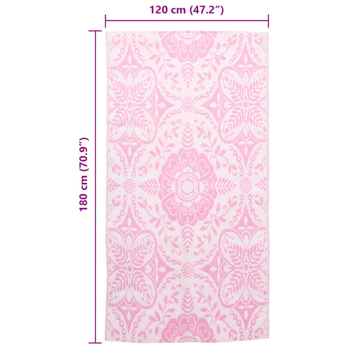 Tappeto da Esterni Rosa 120x180 cm in PP cod mxl 55072