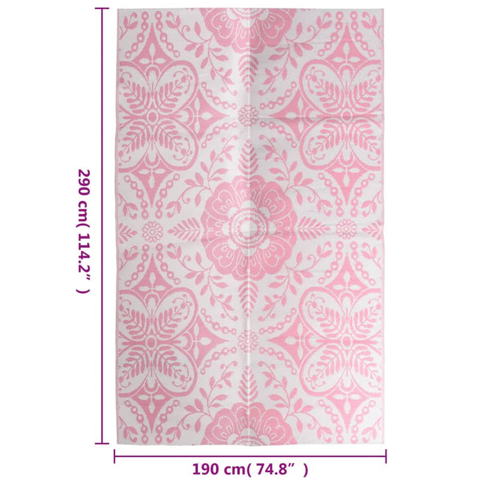 Tappeto da Esterni Rosa 190x290 cm in PP cod mxl 77953