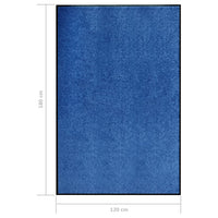 Zerbino Lavabile Blu 120x180 cm 323444