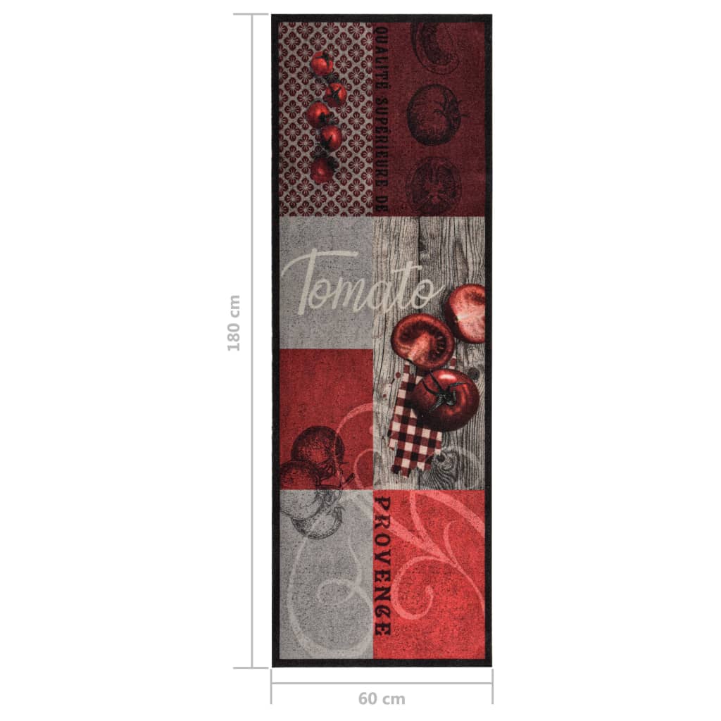 Tappetino da Cucina Lavabile-Tappeto da Cucina Pomodori 60x180 cm 296628