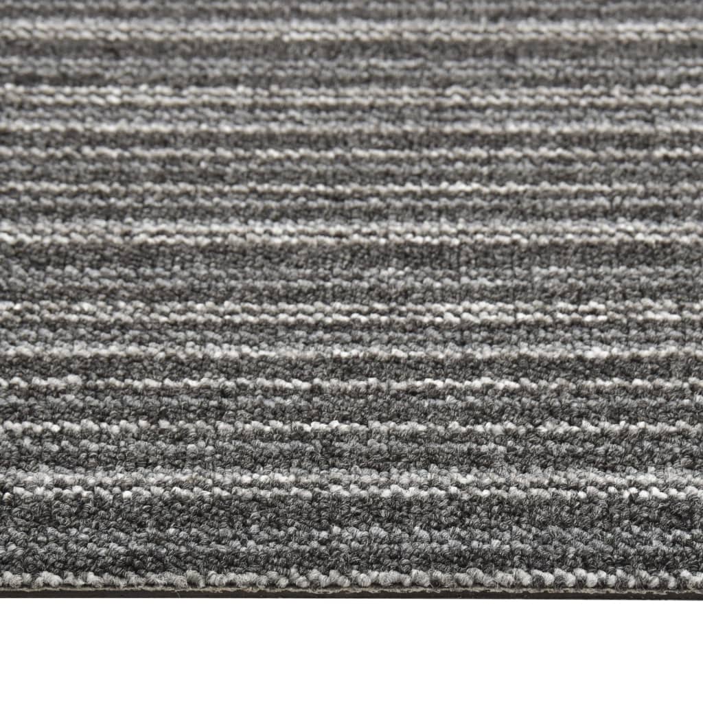 Quadrotte di Moquette 20 pz 5 mÂ² 50x50 cm Antracite a Strisce cod mxl 41824