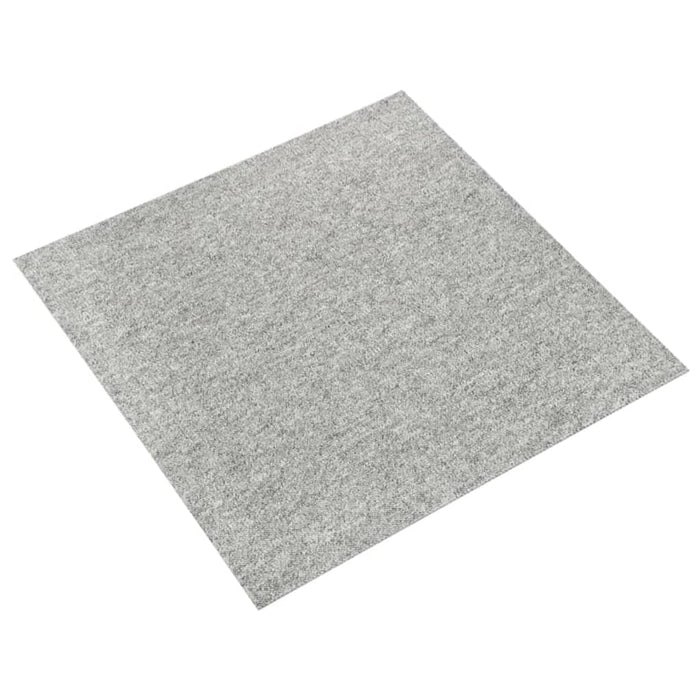 Quadrotte di Moquette 20 pz 5 mÂ² 50x50 cm Grigio Chiaro cod mxl 46481