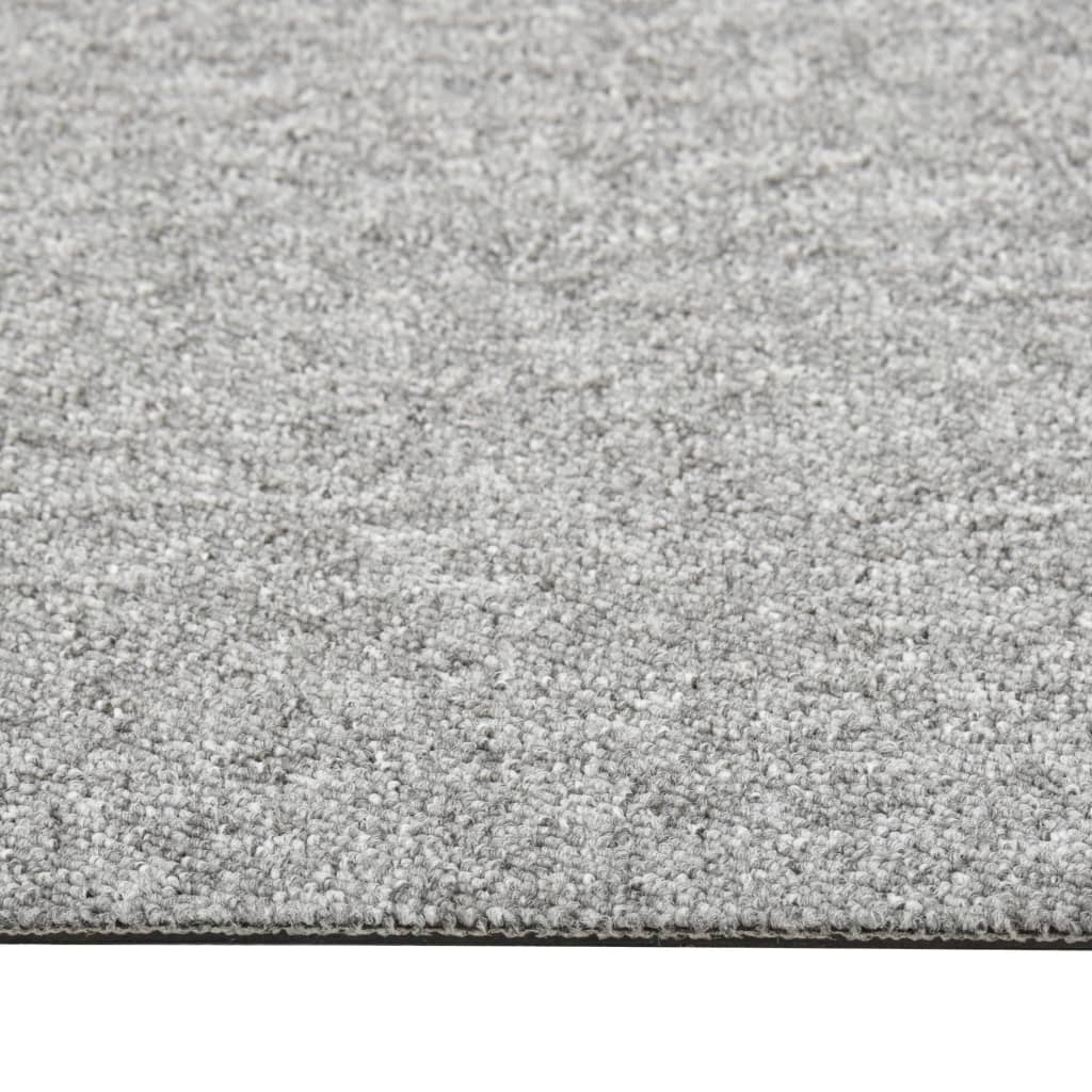 Quadrotte di Moquette 20 pz 5 mÂ² 50x50 cm Grigio Chiaro cod mxl 46481